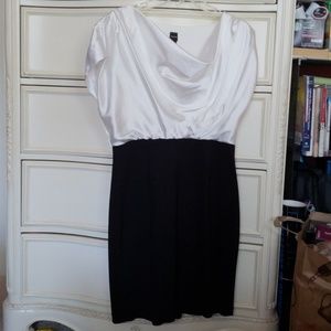 Chequer black white dress